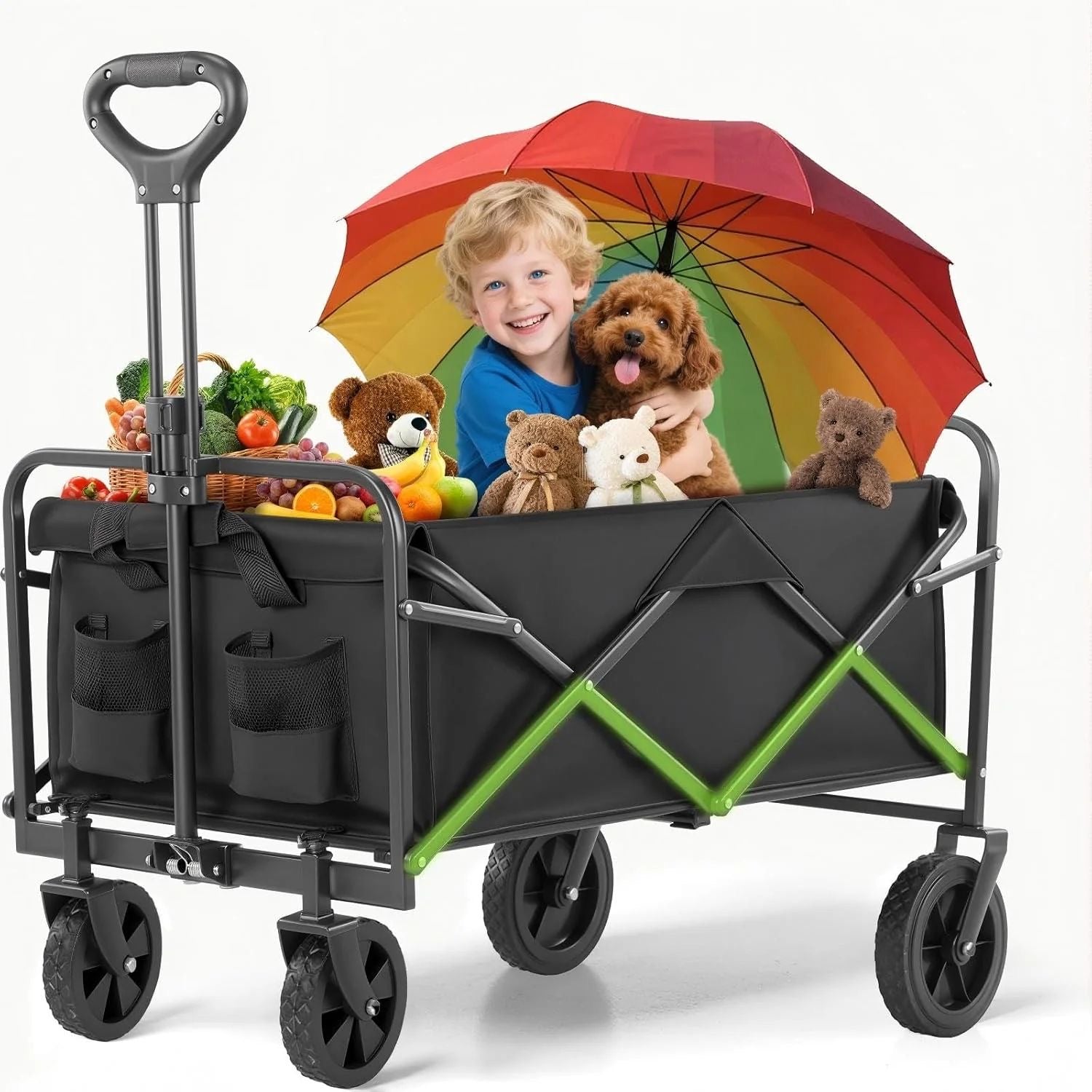 Carrito Plegable con Ruedas Multiuso