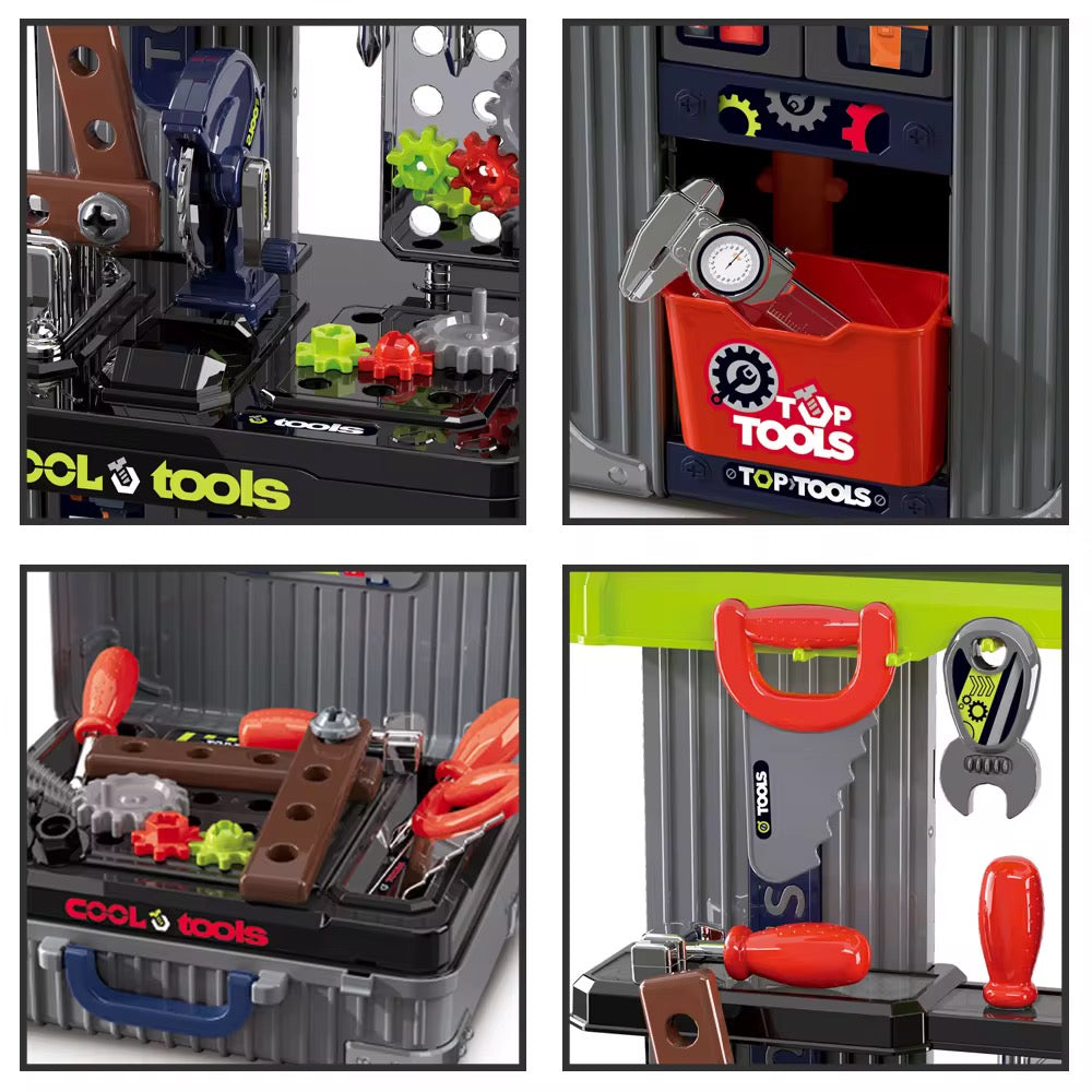 🧰 Taller de Herramientas Infantil 3 en 1 – Maletín Portátil Cool Tools 👷‍♂️✨