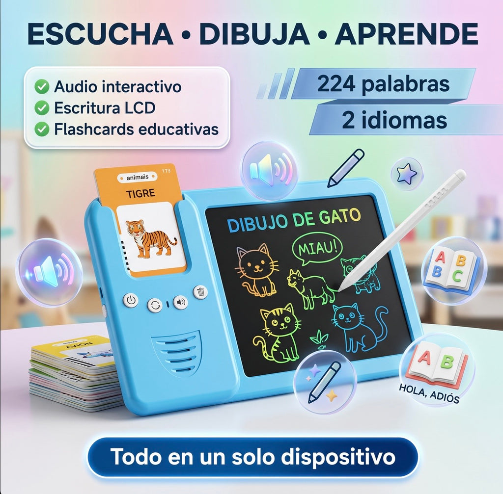 Dispositivo Bilingüe Inglés-Español: Aprende y Dibuja.