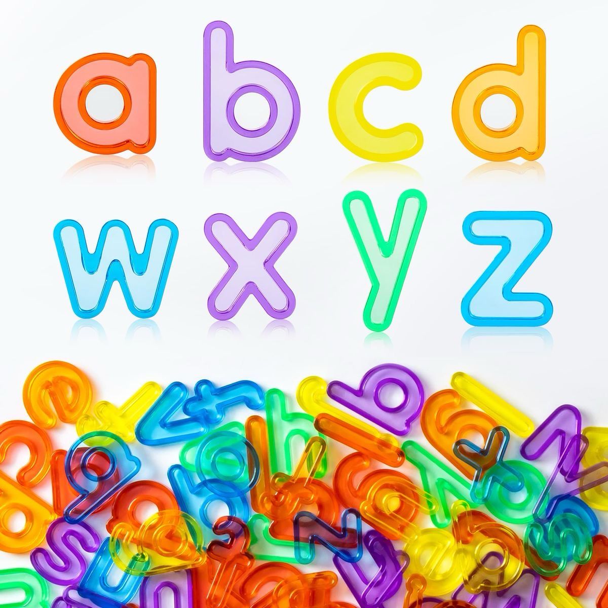 Letras Mayúsculas, Minúsculas y Números del 0-9                                   Juego Educativo de 66 piezas