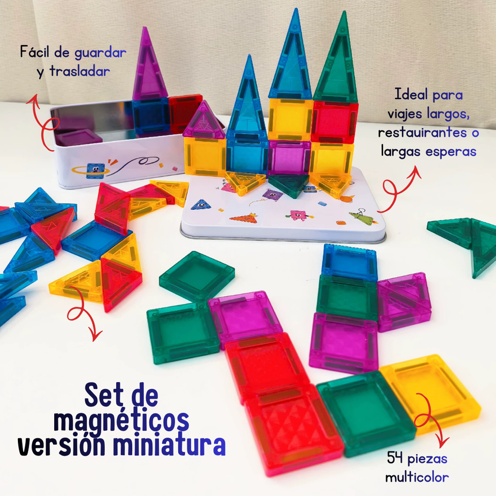 🧲 Set Magnético 54 piezas – versión viaje