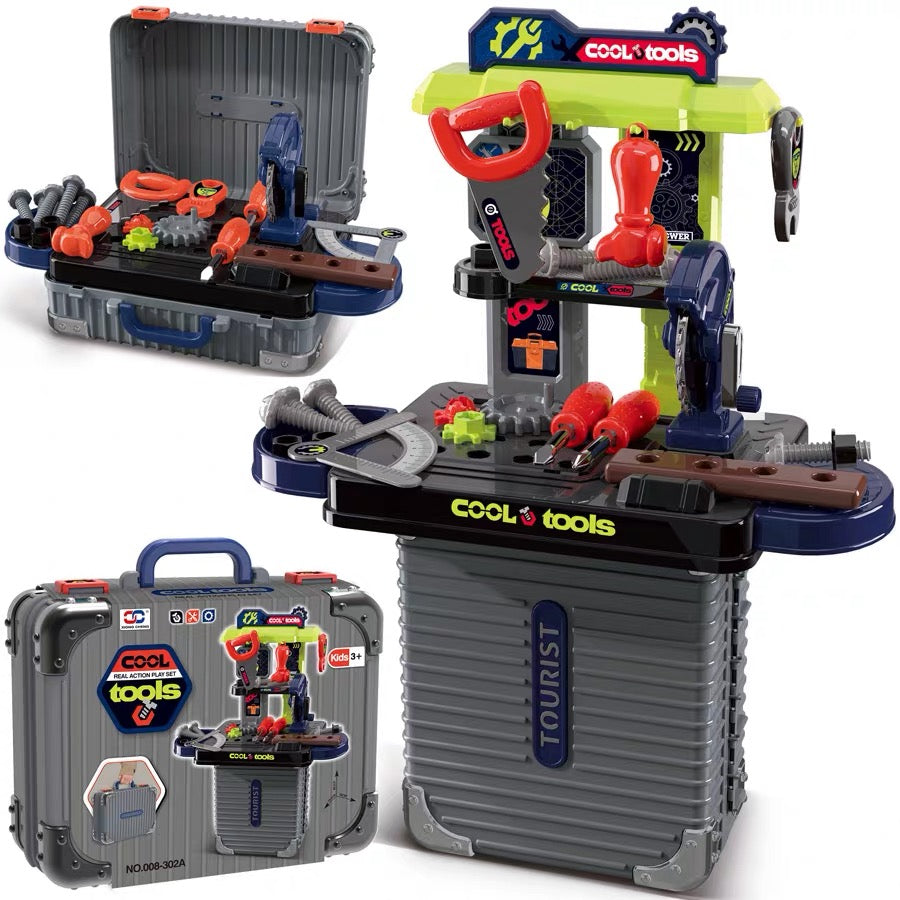 🧰 Taller de Herramientas Infantil 3 en 1 – Maletín Portátil Cool Tools 👷‍♂️✨