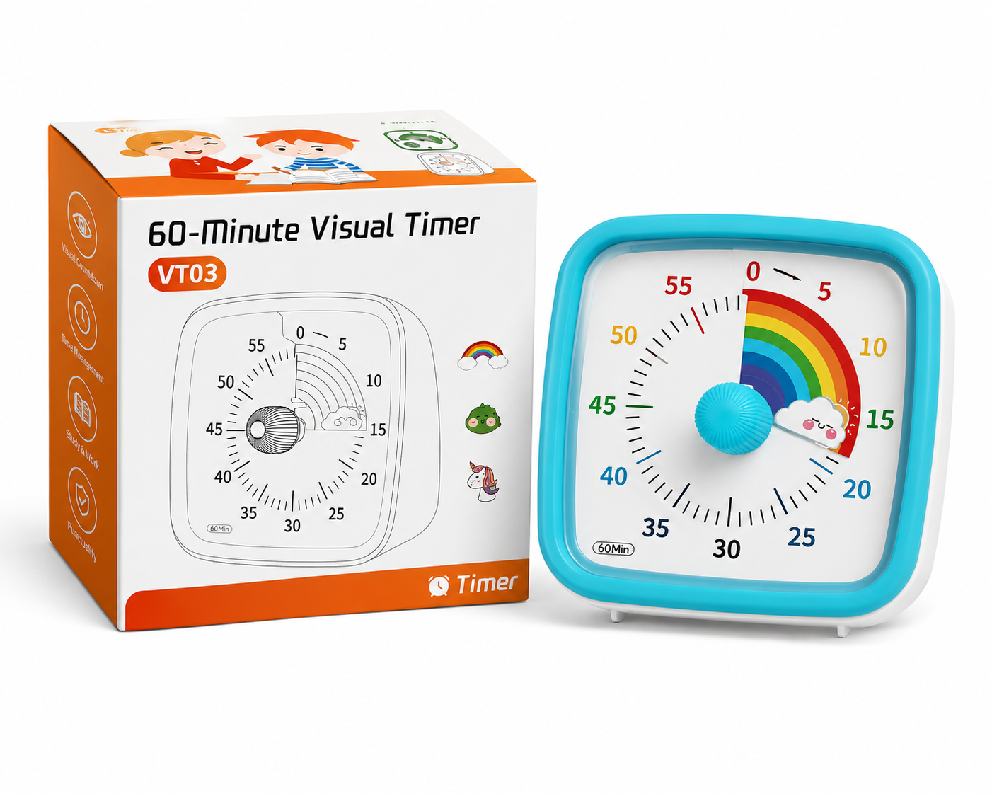 Temporizador Visual de 60 Minutos para Niños y Estudio