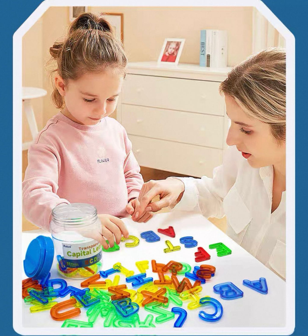 Letras Mayúsculas, Minúsculas y Números del 0-9                                   Juego Educativo de 66 piezas