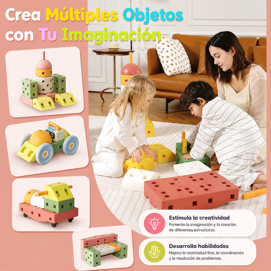 🚗🛠️ Set de Construcción STEM (36 Piezas)