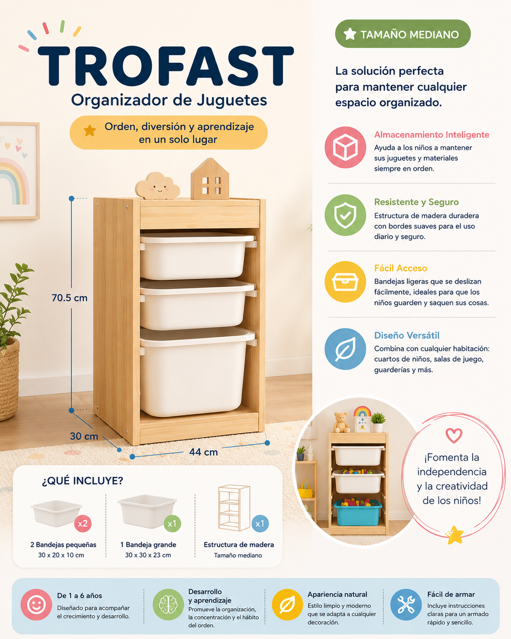 Trofast - Almacenaje Modular Infantil Mediano