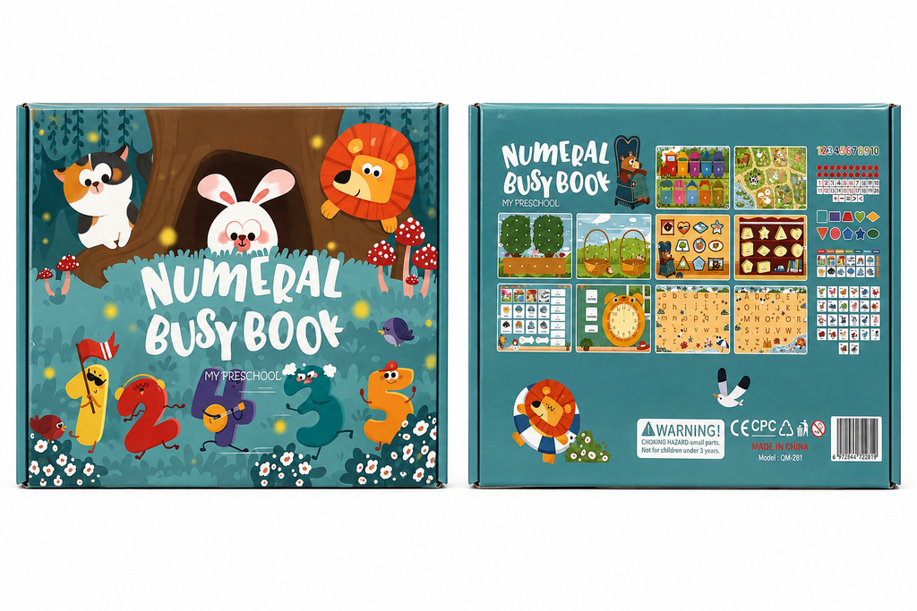 Numeral Busy Book - Libro Interactivo