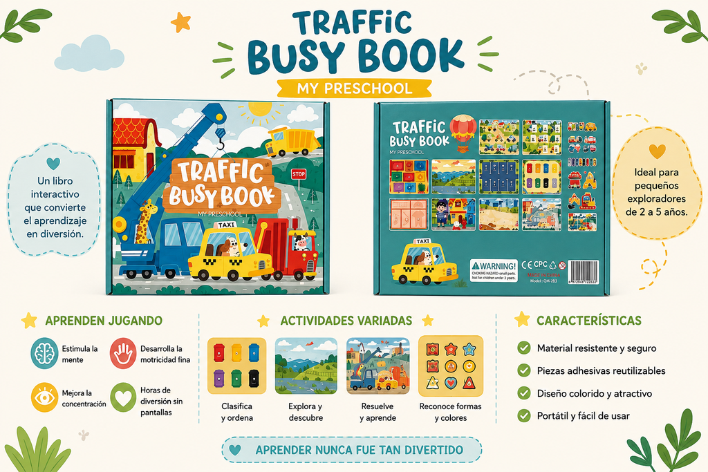 Traffic Busy Book - Libro Interactivo