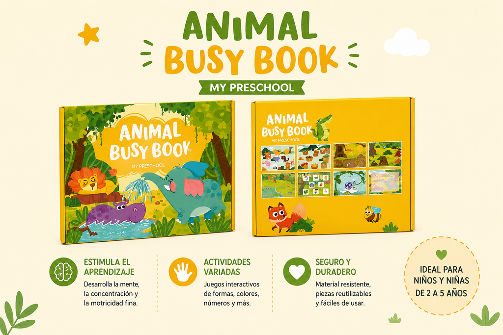 Animal Busy Book - Libro Interactivo