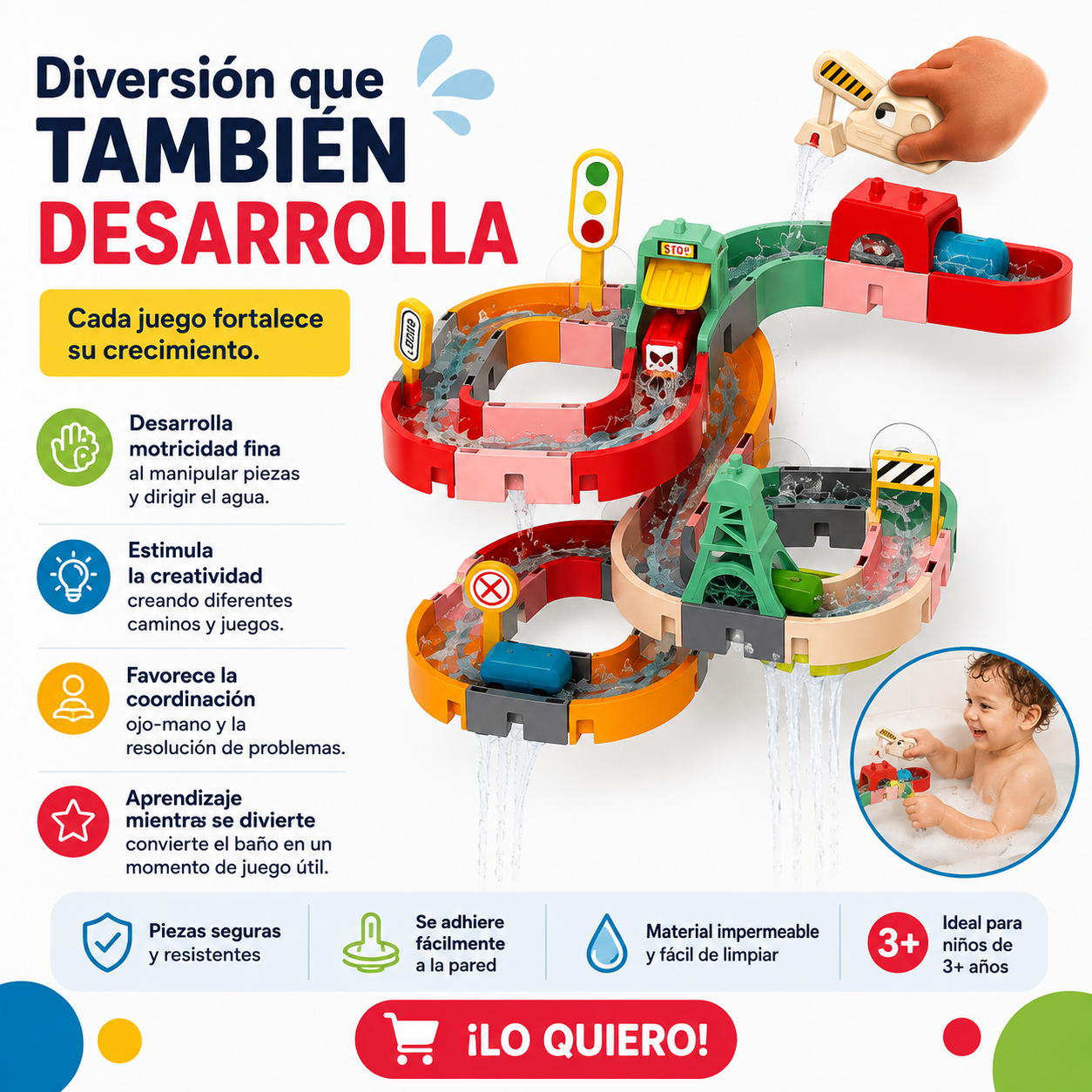 Juguete deslizante (Tobogán de Succión)