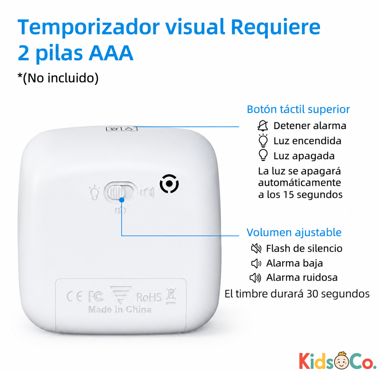 Temporizador Visual de 60 Minutos para Niños y Estudio