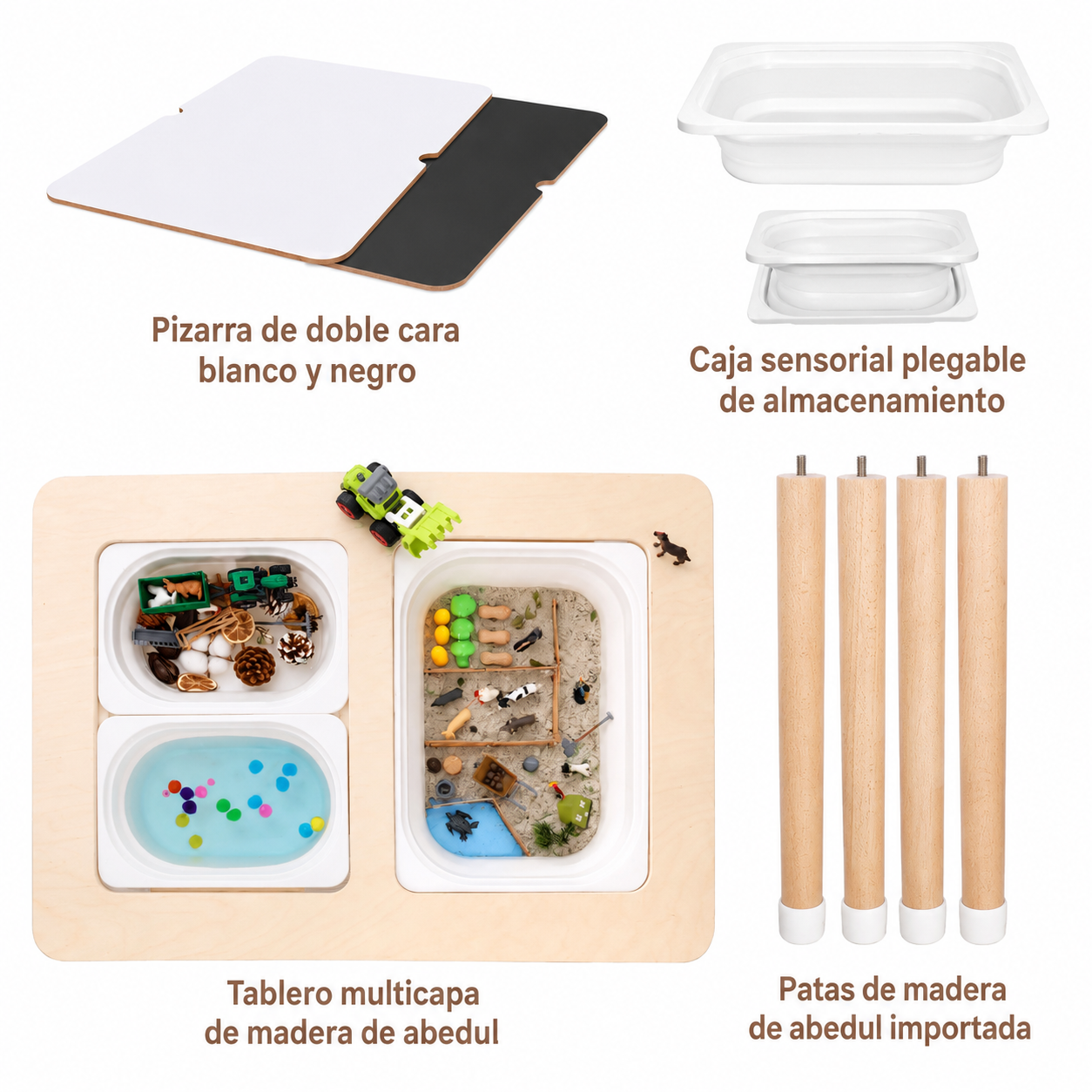 Mesa Sensorial Infantil 7 en 1