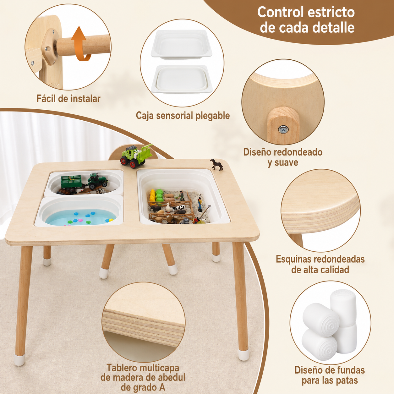 Mesa Sensorial Infantil 7 en 1