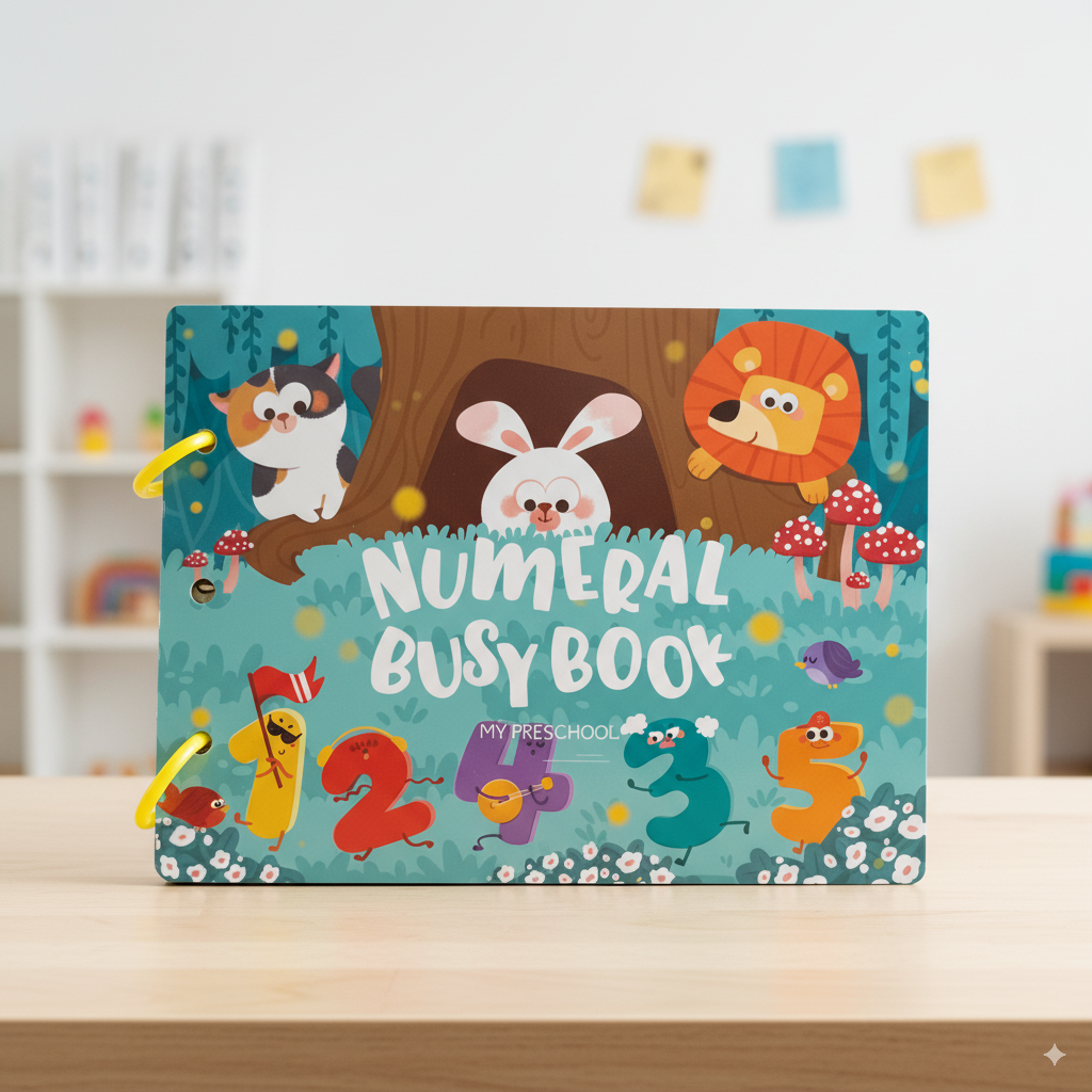 Numeral Busy Book - Libro Interactivo